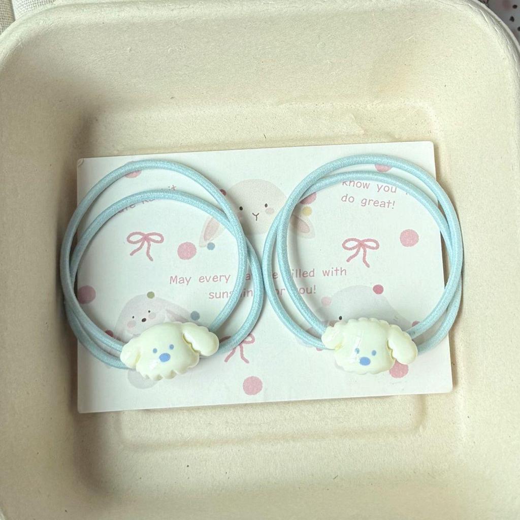 Adorable Cat & Dog Cartoon Hair Ties for Girls - Sweet Best Friend Double Strand Hair Accessories