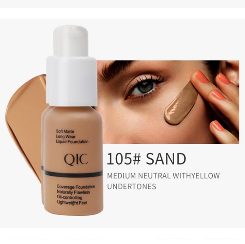 Fond de teint liquide mat en bouteille, correcteur de teint, anti-sébum, imperméable, longue tenue, hydratant, base de maquillage longue durée