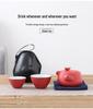Portable Ceramic Travel Tea Set: One Pot, Two Cups – Quick Brew & Customizable Gift