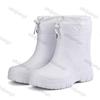Herren Schneestiefel Warm Wasserdicht Regenstiefel Plüsch Rutschfest EVA Bequem Winter Outdoor Küche Arbeitskleidung Verschleißfest Herrenschuhe