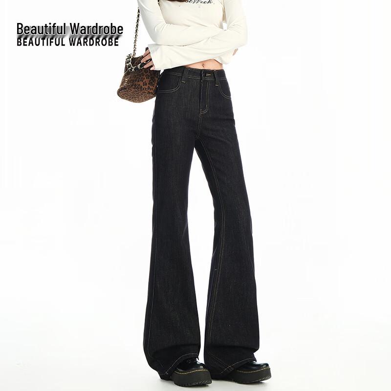 Beautiful Wardrobe Women's Slim-Fit Flared Stretch Jeans