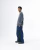 ANGLAN Curved Panel Washed Sweat Shirt - Blue
