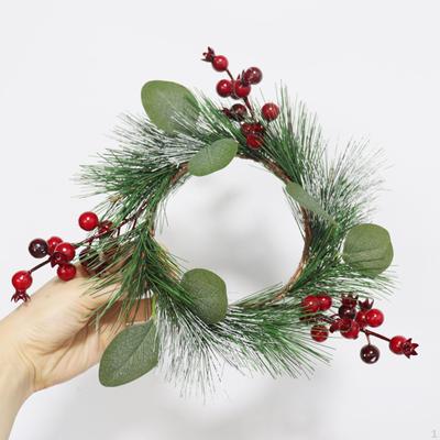 Artificial Xmas Wreath Christmas Eucalyptus Leaves Decoration for Outside