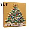 Seasonal Handmade Wall Decor Christmas Faux Pearl Art Kit, DIY Santa Tree Painting Creative Home Decorations 3D Holiday Craft Kit for Adults,