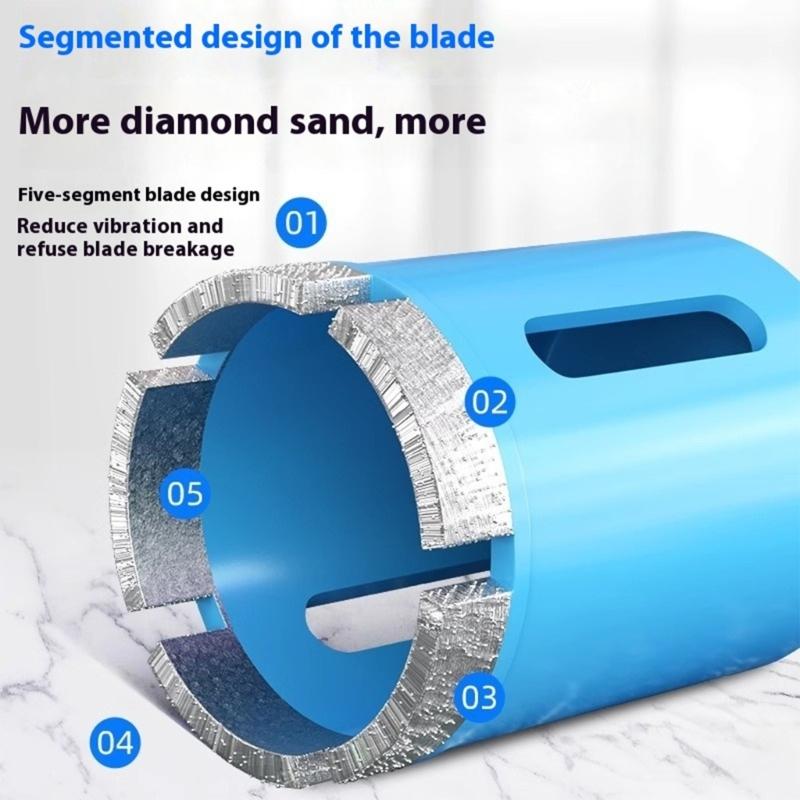 5 Segment Diamantine Coated Hole Opener Drill Bit M10 Thread for Granite Marble Tile Ceramic Smooth Vibration Reduction