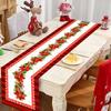 Weihnachtskugel Karo Tischläufer Frohe Weihnachten Dekorationen Für Zuhause Deko Weihnachten Tischfahne Abdeckung Geschenke Frohes Neues Jahr