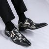 Fashion New Men's Leather Shoes Fashionable with Personalized Design Style Outdoor Leisure Trend Party Nightclub Adult Plus Size Shoes