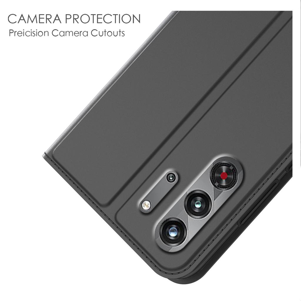 For ZTE Nubia Red Magic 10 Pro 5G Case PU Leather Phone Cover with Card Holder Stand Magnetic Closure