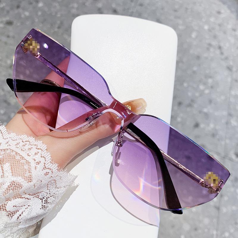 Frameless Letter M Mijia Sunglasses Cat Eye Trend Sunglasses Men'S And Women'S Sunglasses