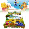 Winnie The Pooh Pattern Threepiece Bedding Set With Active Dyeing Technology For Bedroom Use