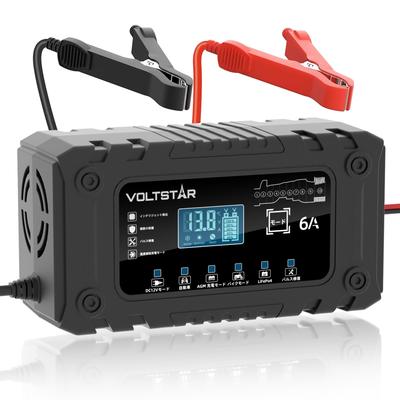VOLTSTAR 12V 6A Charger Smart Compatible with and Fully Automatic Charger for and Agricultural Equipped with Desulfation Pulse Trickle Compatible with