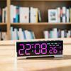 Digital Alarm Clock Large LED Display Brightness Adjustable Battery Operated Home Bedroom Clock with Week Temperature