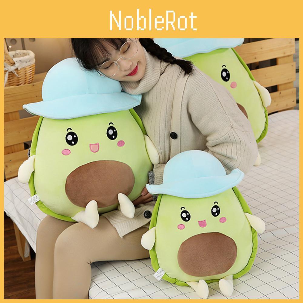 Avocado Wear Hat Plush Toy Cartoon Stuffed Doll Bedroom Decoration Gift Kids