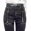 Modische Damen PU-Leder Bein Harness Körper Harness Brust Punk Gothic Bein Strumpfhalter Gürtel Gothic Taillengürtel Bekleidung Accessor