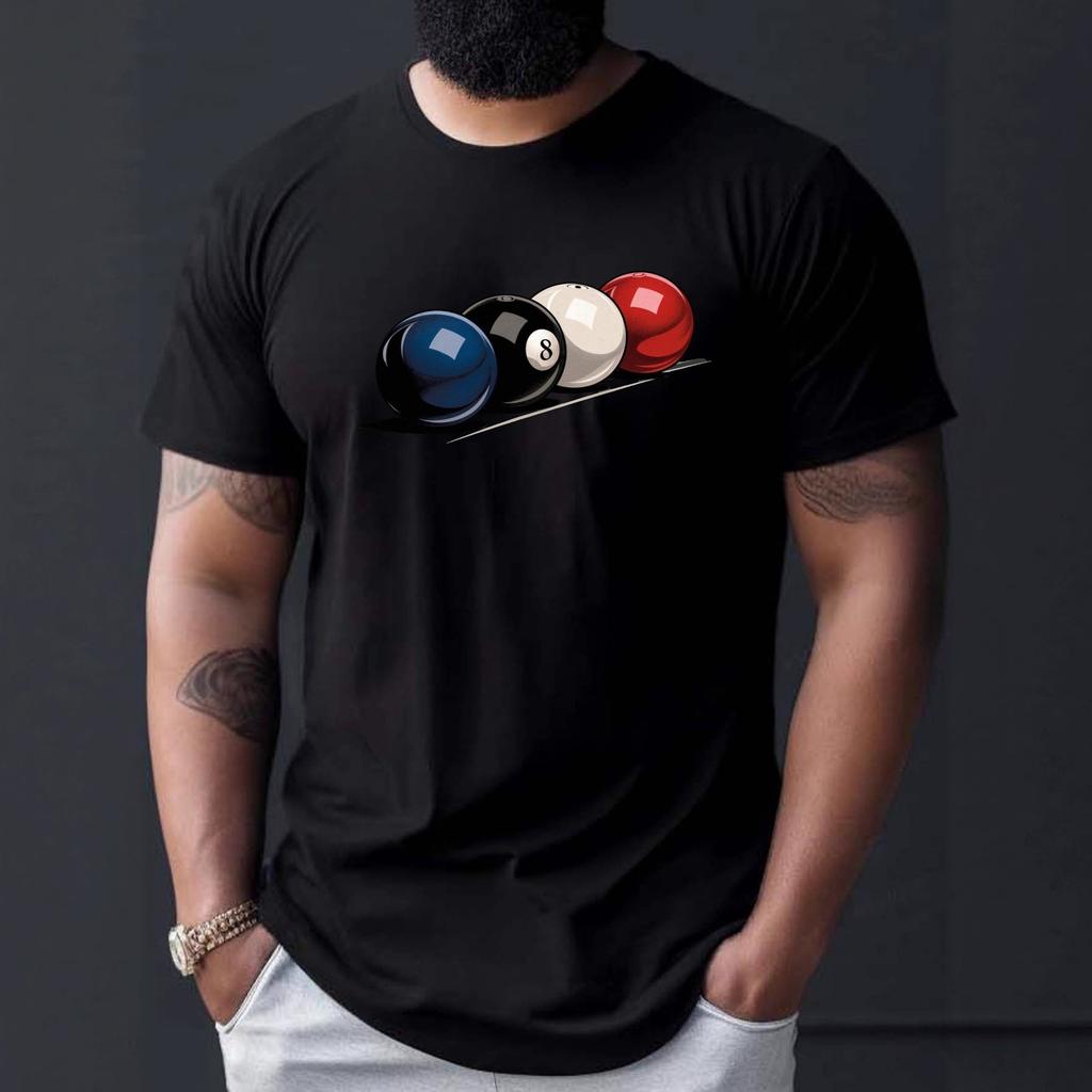 6 7 8 Ball Tshirt Unisex Unisex Casual Cotton Graphic T Shirts Adult Streetwear Camisetas Tops Tee Shortsleev Ropa Hombre Oneck