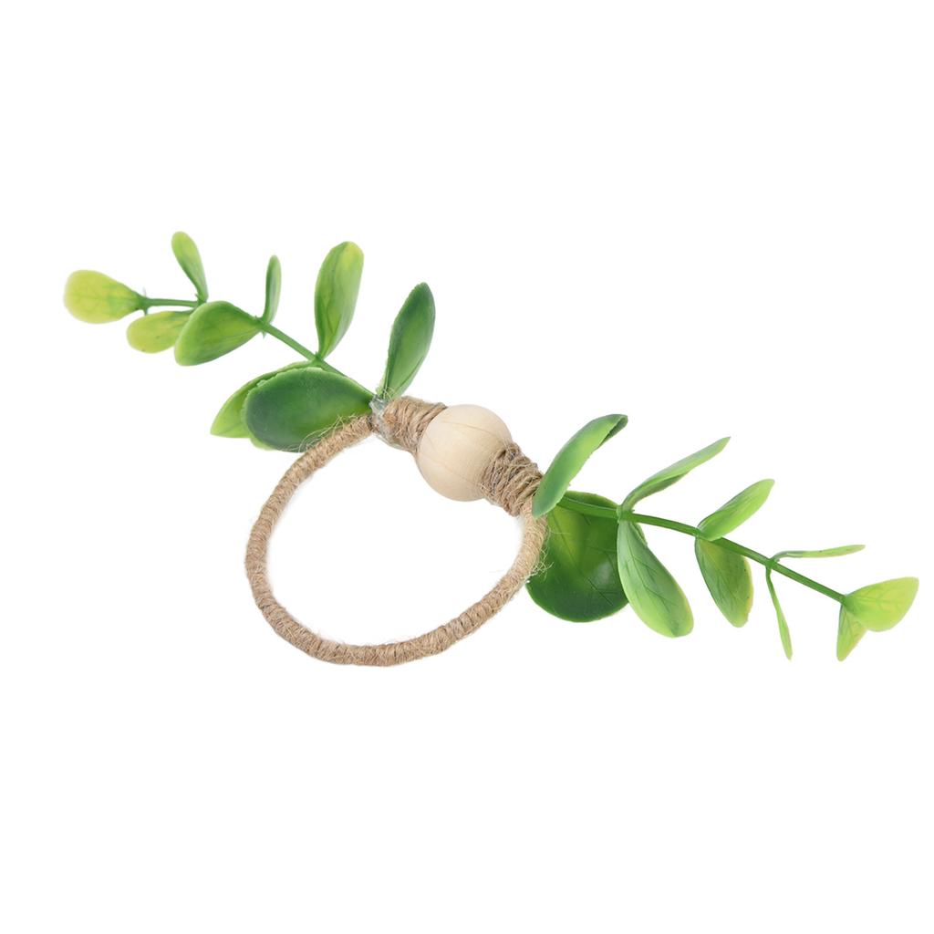 4Pcs Napkin Rings Simple Decorative Handicraft Leaf Flower Napkin Rings for Weddings New Years Parties