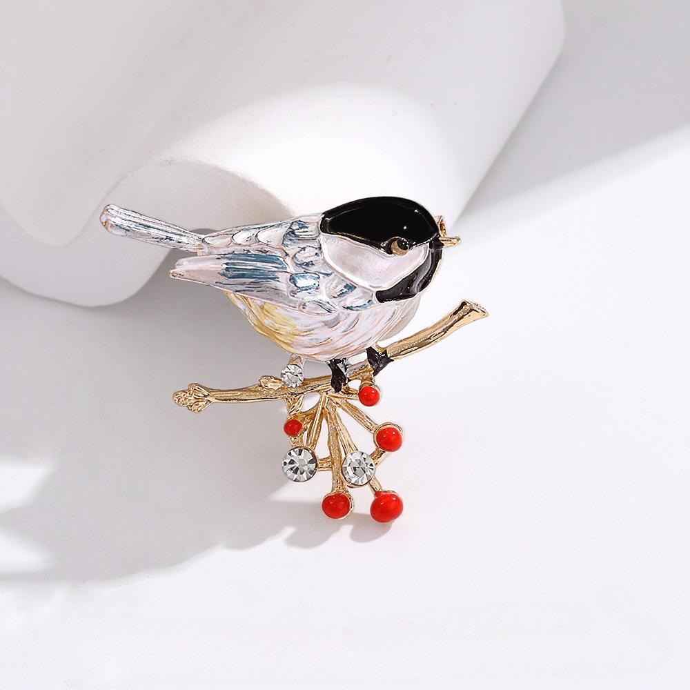 Multicolor Bird Brooch Pins Enamel Ainmal Badges New Year Jewelry Gift