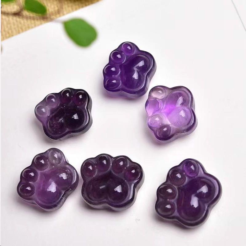 Amethyst Butterfly Flower Charm: Buddha, Nine-Tailed Fox, Cat, Rabbit, Crystal Bear Pendant