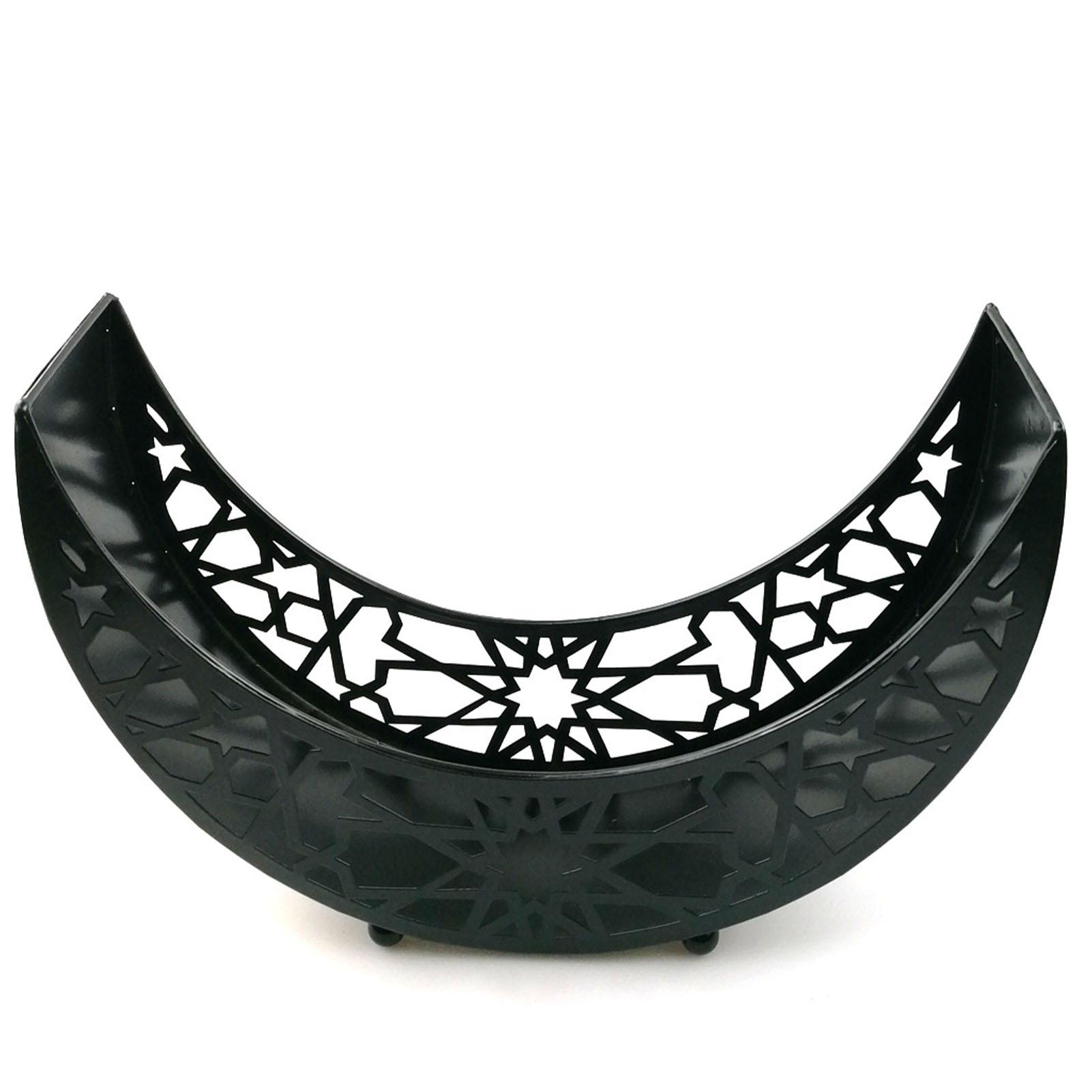 Moon Star Dinner Plate Tray Hollow Pattern Rounded Edges Rust Prevention Moon Star Serving Tray for Break Room JM00386