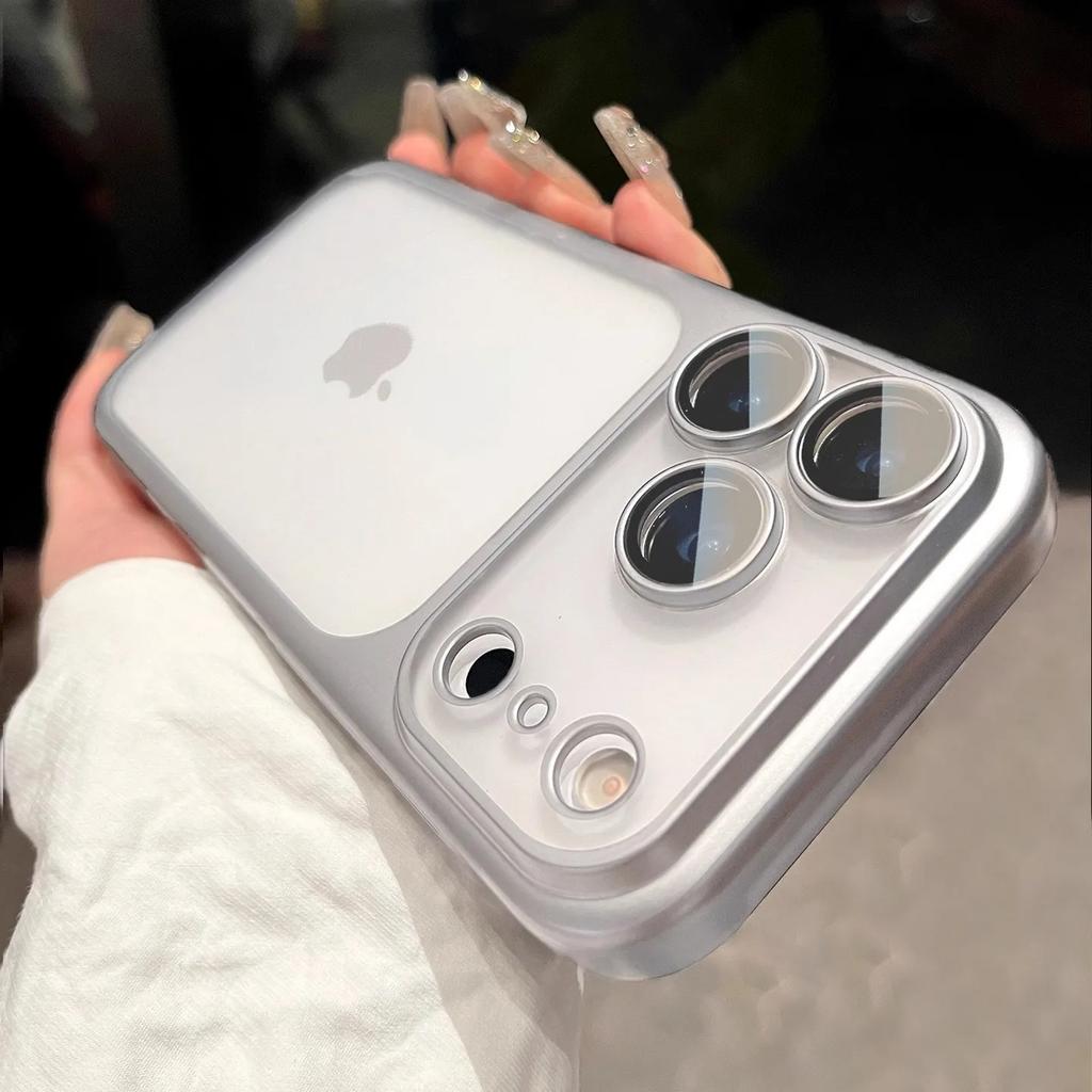 For iPhone17 Pro Max 17 Case Luxury Transparent Plating Phone Case For iPhone 17 Pro Max 17Pro Air Soft TPU Lens Protector Cover