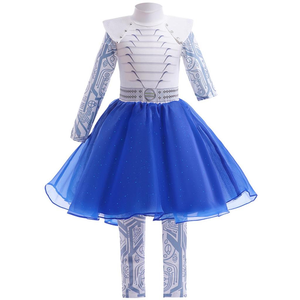 Girls Cosplay Costume Cheerleading Two-Piece Dress Youth Pleated Skirt Performance Costume