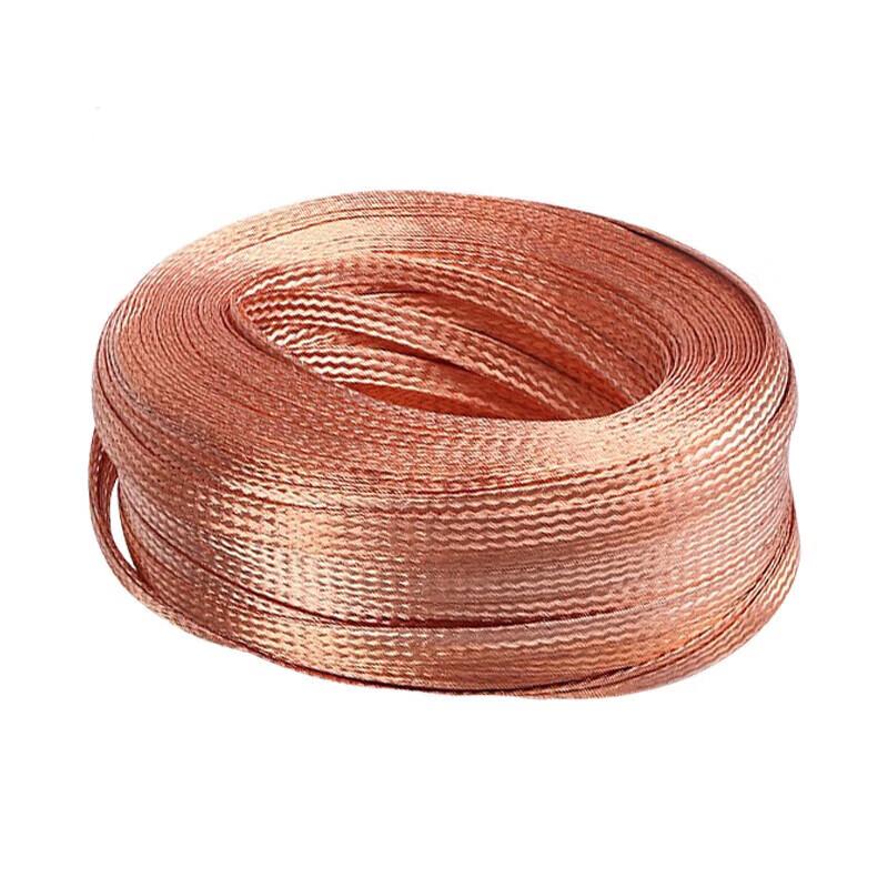 

Braided Flat Bare Copper Grounding Strap