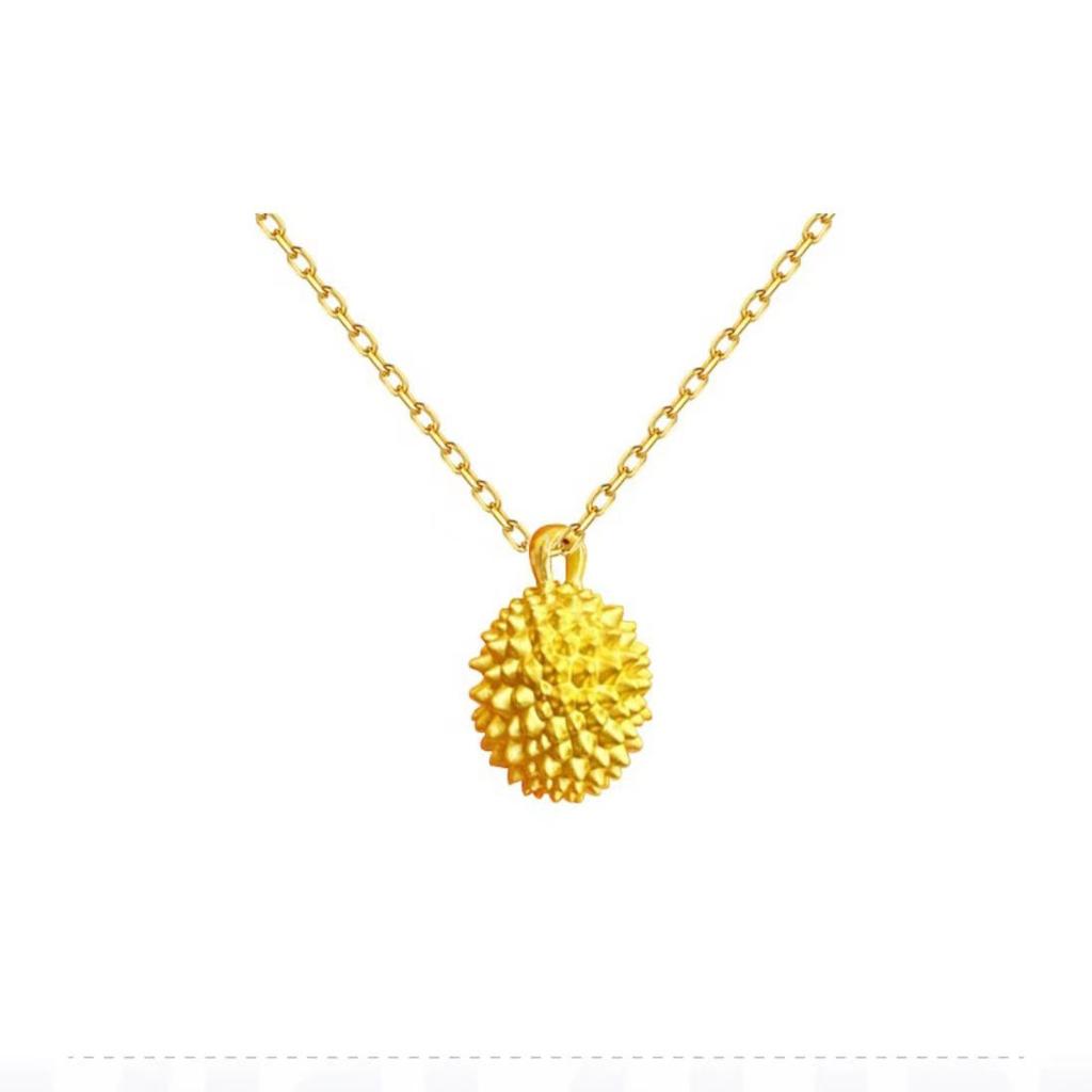 Durian necklace ancient sand gold fruit pendant jewelry