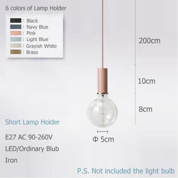 Modern Simple Aluminum Pendant Lamp E27 LED Indoor Lighting Single Head Small Pendant Lamp Living Room Dining Room Bedroom Bedside Kitchen Bar