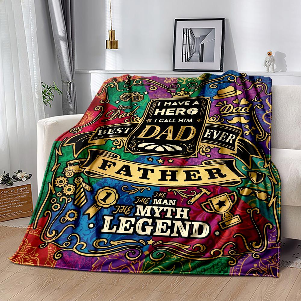 Love You Dad Always Flannel Blanket-Soft and Suitable for Sofas,Beds,Offices,Travel,All Seasons,Great Gift for Holidays and Birthdays.