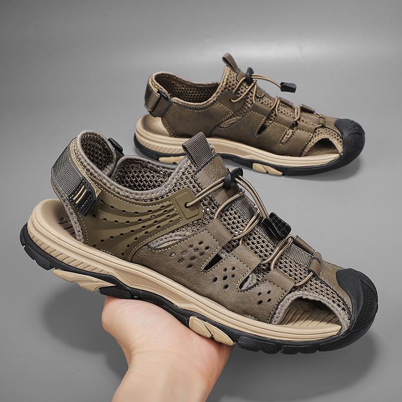 Fashion Summer Fashion Hollow Sandals Breathable Men's Shoes Outdoor Beach Sandals Breathable Men Casual Shoes Comfort Male Sneakers