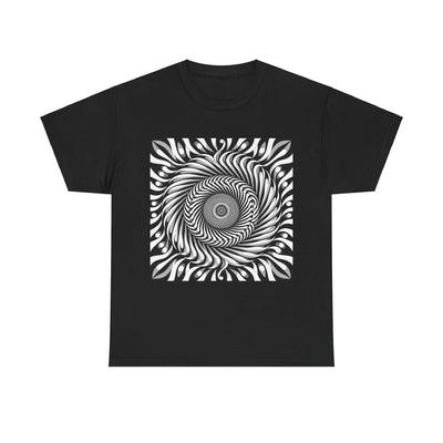 Unisex Adult T Shirt Optical Illusion Spiral Art Design