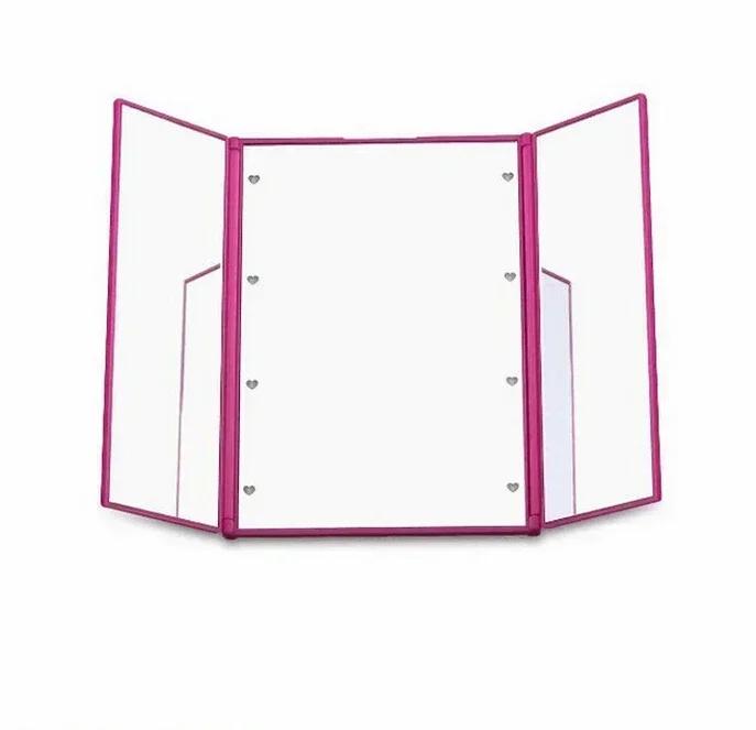 Portable Folding LED Light Makeup Mirror with Stand Light Compact Pocket Mirror Makeup Mirror розы красного