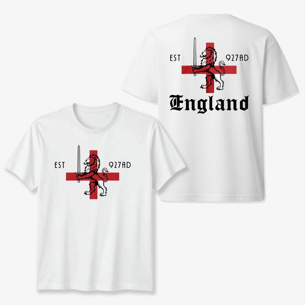 

Мужская футболка на День Святого Георгия Англия Лев Страна Георгия Ему Английская Унисекс Топ 4XL