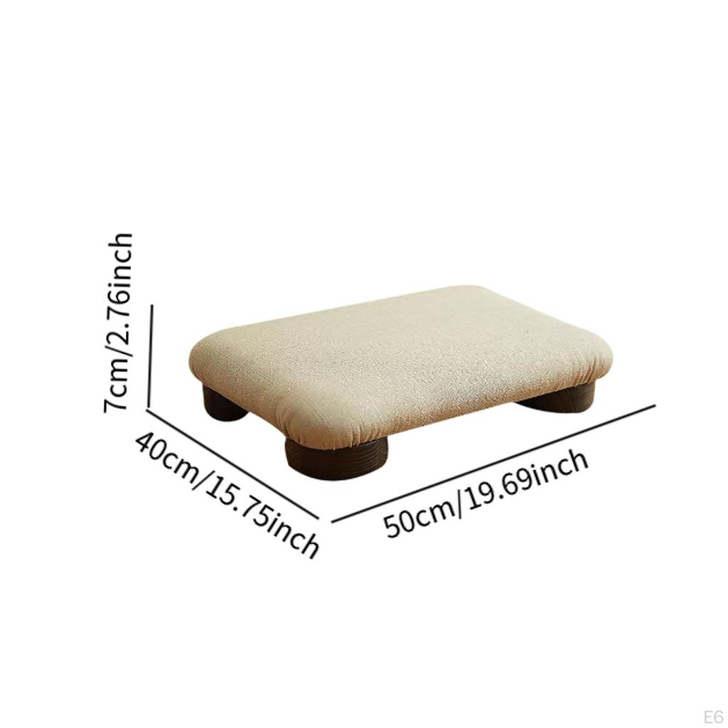 Footrest Step Stool Modern Small Floor Seating Chair Padded Foot Ottoman for