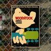 Woodstock Rockmusikfestival Vintage Metallplåtskylt Ramlös Retro Dekorativ Väggkonst för Hem  Barer
