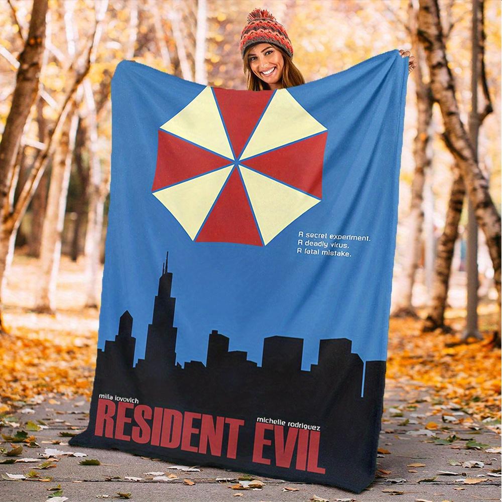 1pc Resident Evil Digital Printed Flannel Blanket, Super Soft Plush Bed Cover,Blanket for Sofa, Bed, Office, 70175
