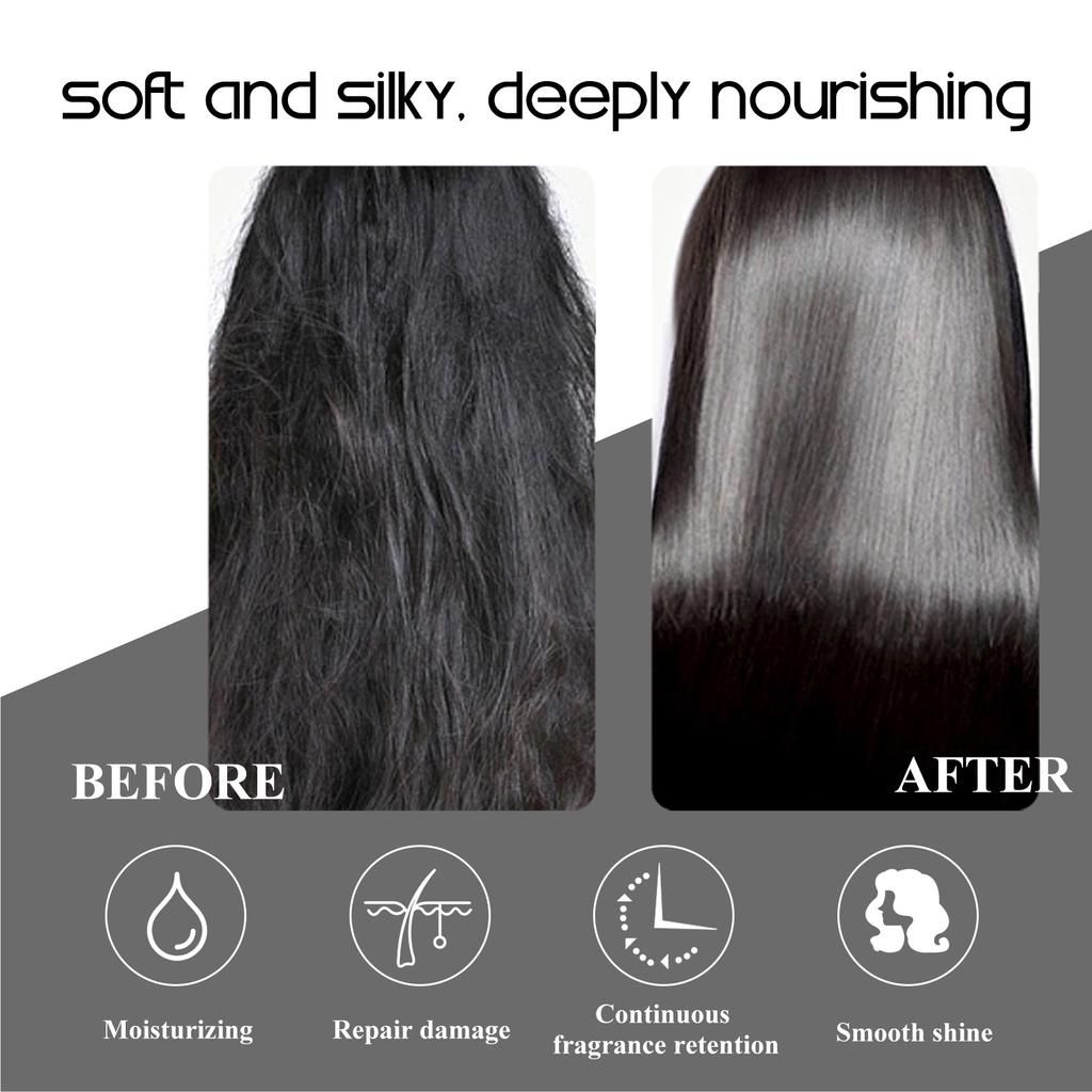 Deeply Moisturizing Hair Mask for Smooth and Shiny Hair - Repairs Frizz, Split Ends, and Damaged Hair