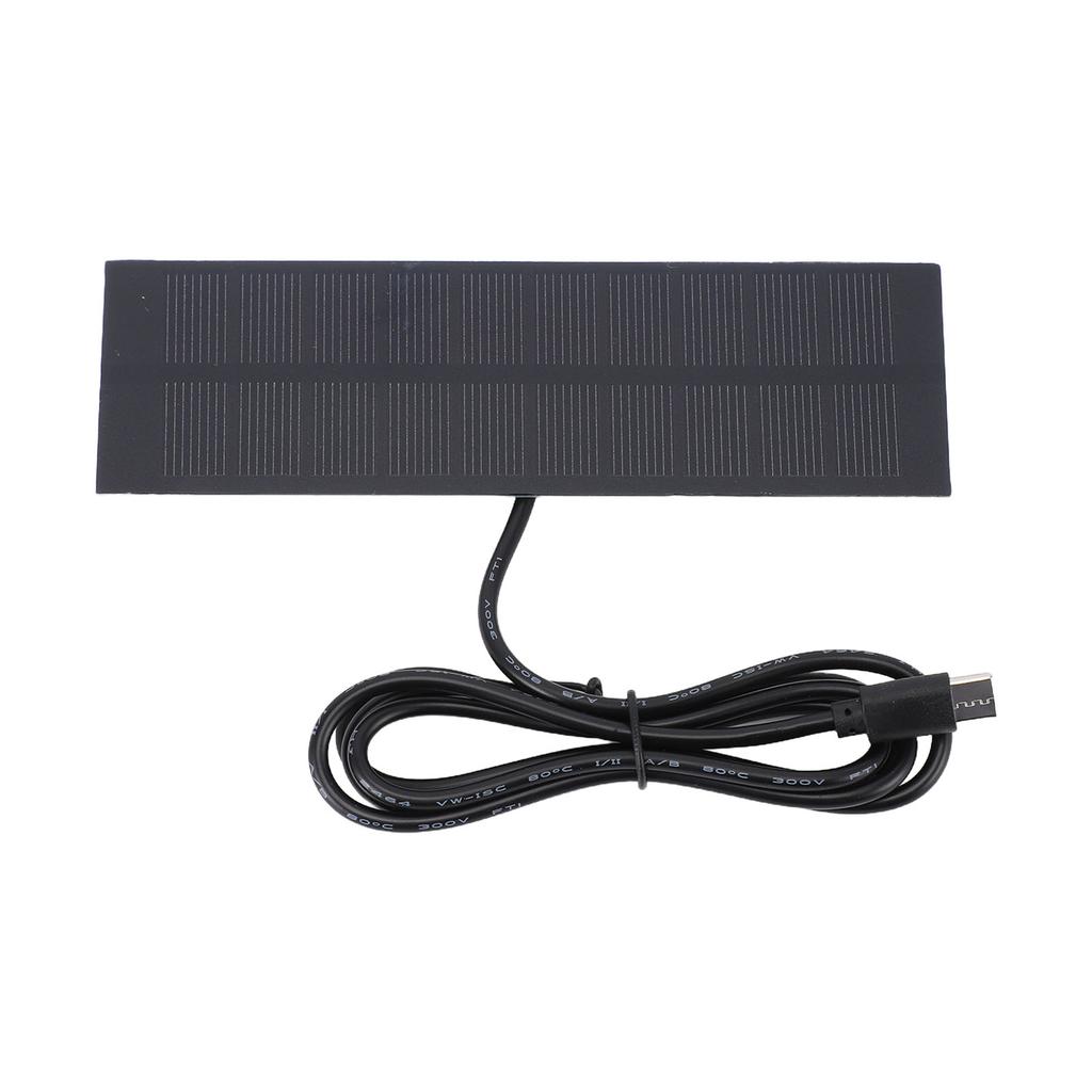 1W Solar Charger Polycrystalline Solar Panel with Type C Port for Smartphones Power Banks Outdoor Camping