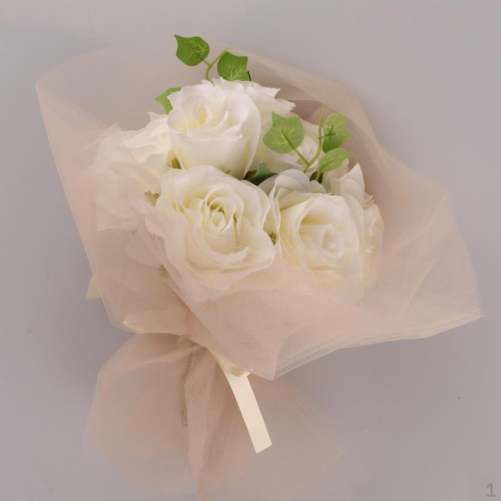 

10 Pieces Gauze Flower Wrapping Paper Bouquet Packing Decor Gray