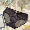 Lady Summer Pure Desire Sexy Lace Bowknot Net Gauze Hollow Ice Silk Low Waist Pack Hip Triangle Briefs