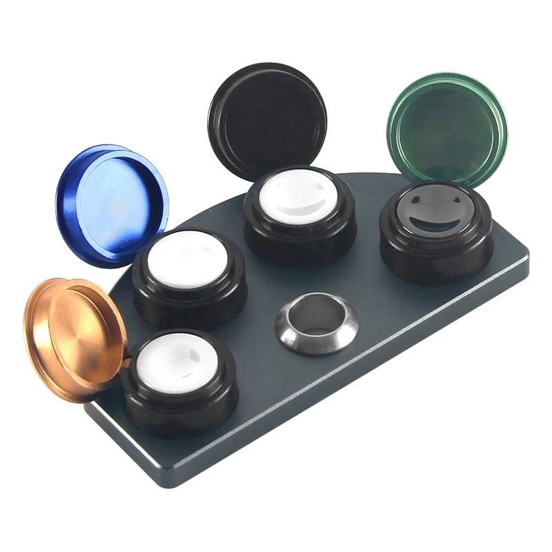 Watch Oiler Kit Alloy Five Holes Watch 4 5 Oil Dishes Oil Cup Dishes With Cover Watch Repair Tool for Watchmaker