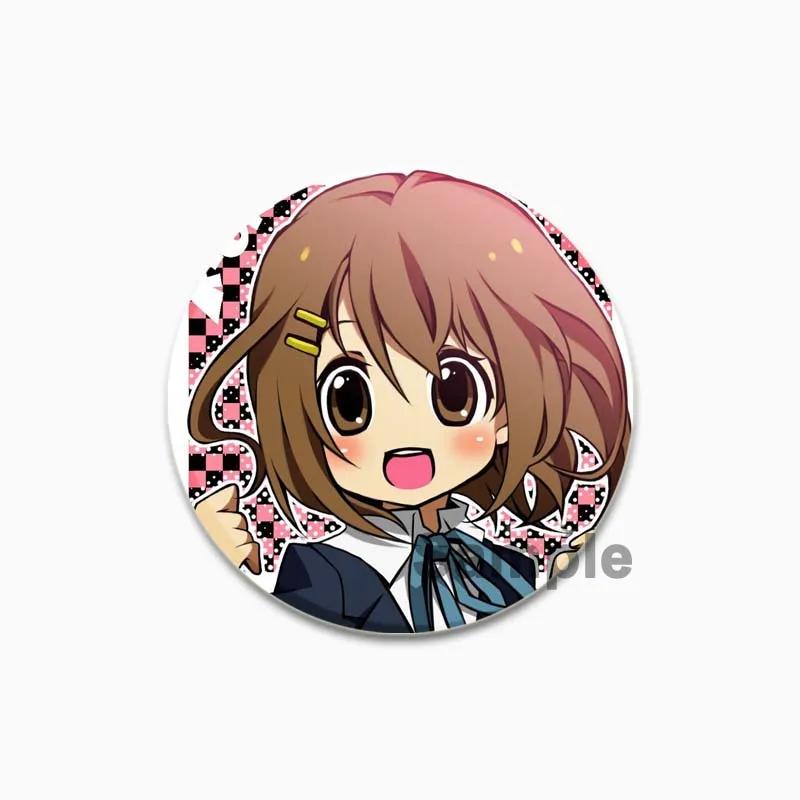 32/44/58mm Kotobuki Tsumugi Hirasawa Yui Akiyama Mio Tainaka Ritsu Cartoon Abzeichen Comic Brosche Pins für Kleidung Rucksack Schmuck Zubehör