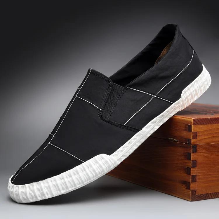 Fashion Men's Canvas Sneakers Shoes 2024 Spring Male Tide Slip on Driving Loafers Ventilation Light Vulcanize Flats Botas Hombre