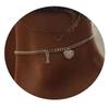 26 Initial Stainless Steel Anklet For Women Crystal Letter Heart  Color Chain Ankle Bracelet Summer Jewelry Accessories