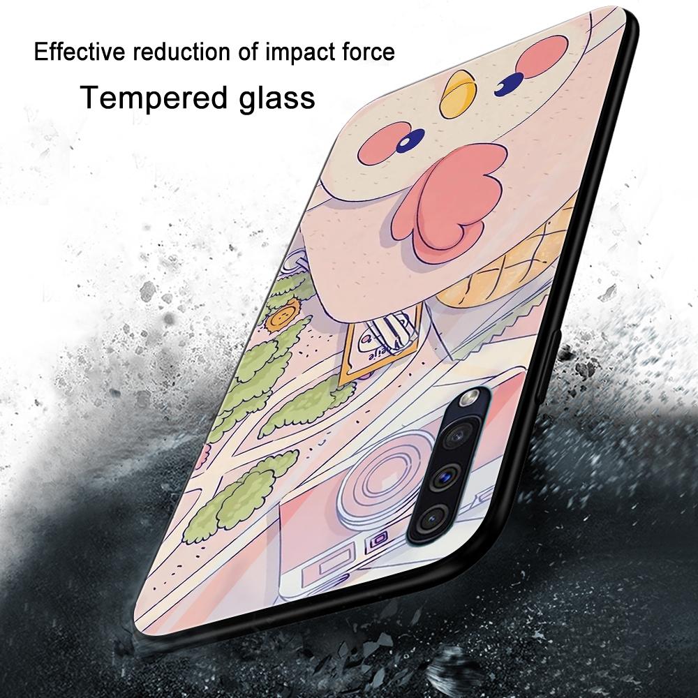 Cute Bear Case For Samsung Galaxy A52 A70 A71 A73 A53 A13 5g A03 A72 A22 A21s A03 Core A42 Tempered Glass Back Shell Covers
