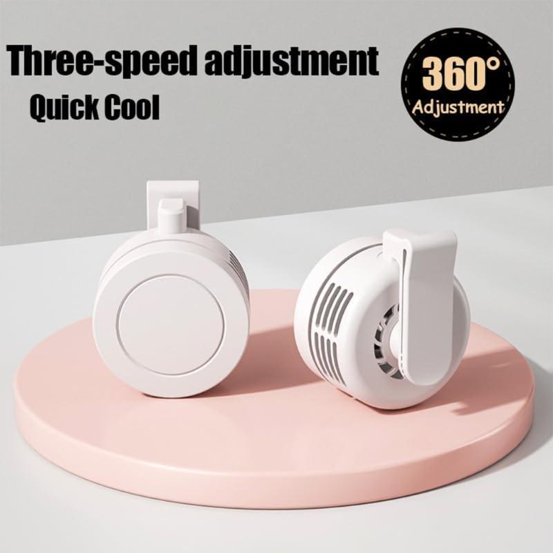Small Clip Fan Portable Mini Bladeless Fan Clip On 3 Speed Mini Waist Clip Cooling Fan for Outdoor Travel Office
