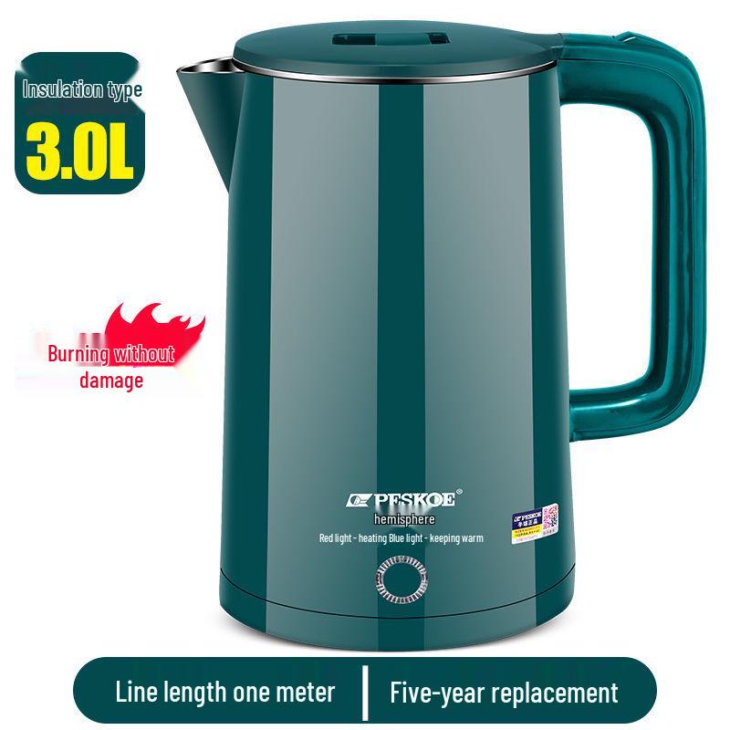 Durable Stainless Steel Electric Kettle - Large Capacity, Insulated, Thermostatic, New Model for Home Use