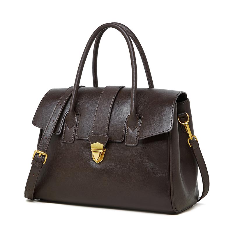 Luxury Designer Women's Bag Genuine Leather Large Capacity Women Shoulder Bags Vintage Cowhide Crossbody Bag Female Handbags