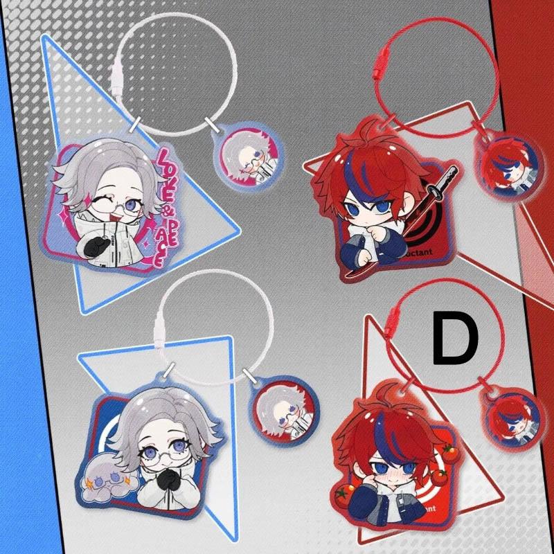 Game The Hundred Line Last Defense Academy Sumino Takumi Aotuki Eito Cosplay Keychain Acrylic Pendant Keyring Accessory Ornament