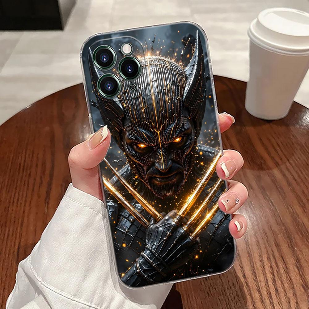 Marvel Heroes Deadpool Hulk Transparent Phone Case For iPhone 17 Pro Max 17E 11 12 13 14 15 16 Pro Max Plus 17 Air 16E 7 X Cover